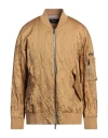 Dsquared2 Man Jacket Marigold Size 38 Cotton, Metallic Fiber In Yellow