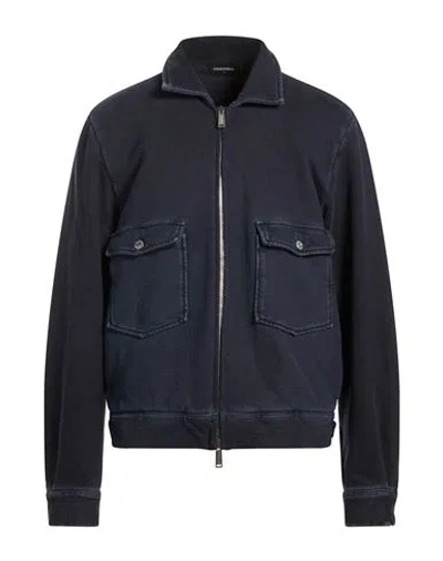 Dsquared2 Man Jacket Midnight Blue Size L Cotton