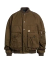 Dsquared2 Man Jacket Military Green Size 44 Cotton In Green