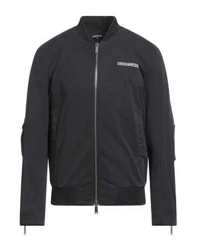 Dsquared2 Man Jacket Navy Size 42 Cotton, Elastane In Blue