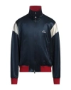Dsquared2 Embroidered Logo Color Block Zipped Sweatshirt In Navy