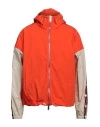 Dsquared2 Man Jacket Orange Size 38 Cotton, Elastane, Polyester