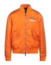 Dsquared2 Man Jacket Orange Size 42 Polyamide In Orange