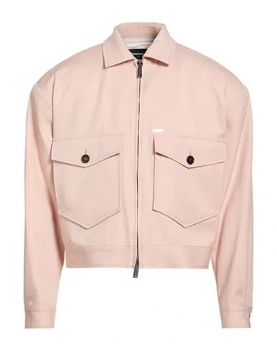 Dsquared2 Man Jacket Pink Size 44 Virgin Wool