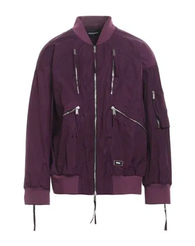Dsquared2 Man Jacket Purple Size 38 Polyester