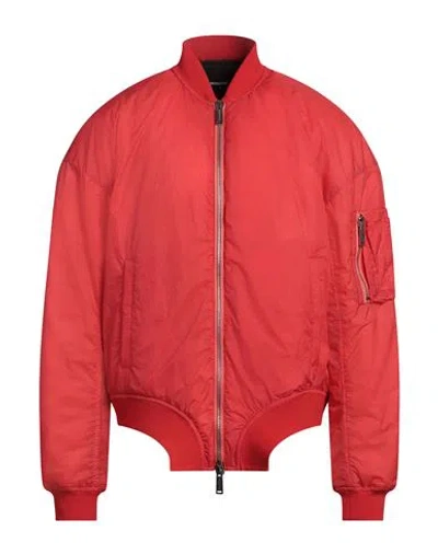 Dsquared2 Man Jacket Red Size 38 Polyamide, Polyurethane Coated In Red