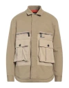 Dsquared2 Denim Utility Jacket With Quilted Lining In Beige