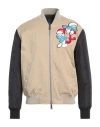 Dsquared2 Man Jacket Sand Size 40 Cotton, Elastane, Polyamide, Polyester In Beige
