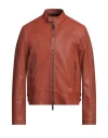 Dsquared2 Man Jacket Tan Size 38 Ovine Leather In Brown