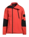 Dsquared2 Man Jacket Tomato Red Size 38 Cotton, Elastane