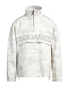 Dsquared2 Man Jacket White Size L Cotton, Elastane In White