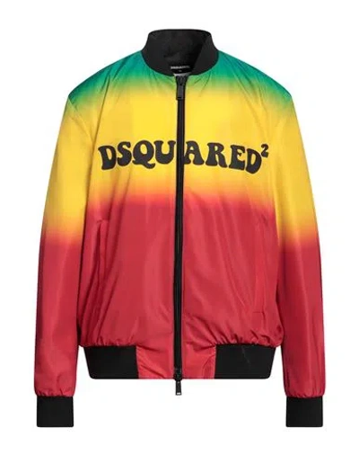 Dsquared2 Man Jacket Yellow Size 42 Polyester