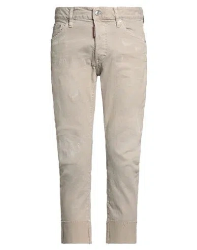 Dsquared2 Man Jeans Beige Size 30 Cotton, Elastane In Neutral
