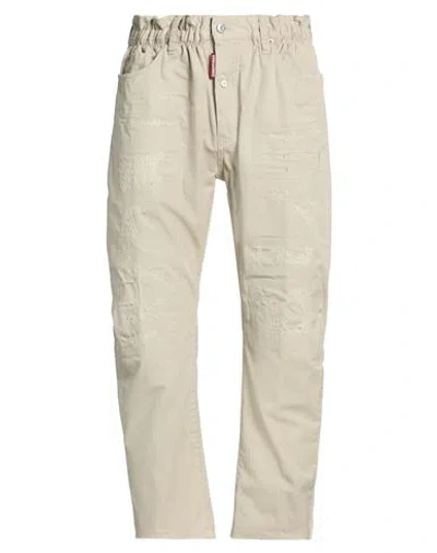 Dsquared2 Man Jeans Beige Size 38 Cotton In Brown