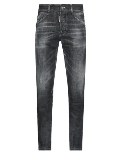 DSQUARED2 DSQUARED2 MAN JEANS BLACK SIZE 28 COTTON, ELASTANE