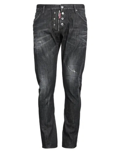 Dsquared2 Man Jeans Black Size 32 Cotton, Elastane