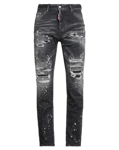 Dsquared2 Man Jeans Black Size 32 Cotton, Elastomultiester, Elastane