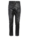 Dsquared2 Cool Gut Black Jeans With Belt Loops And Faded Effect In Denim Man In Black