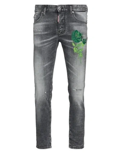 Dsquared2 Man Jeans Black Size 34 Cotton, Elastomultiester, Elastane