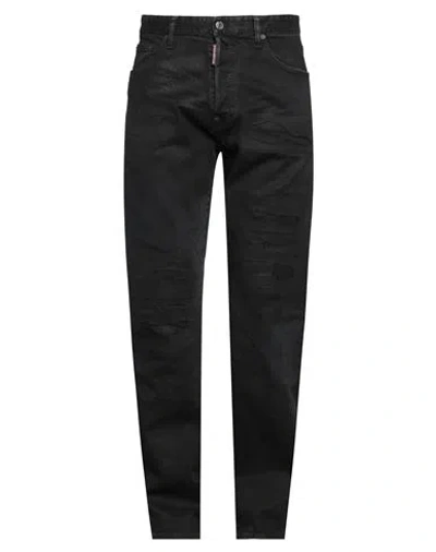 Dsquared2 Man Jeans Black Size 38 Cotton, Elastane