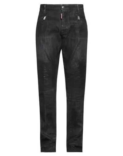 Dsquared2 Man Jeans Black Size 36 Cotton, Elastane