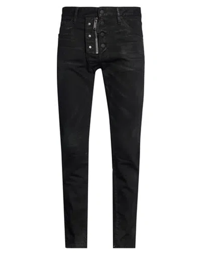 Dsquared2 Man Jeans Black Size 36 Cotton, Elastane