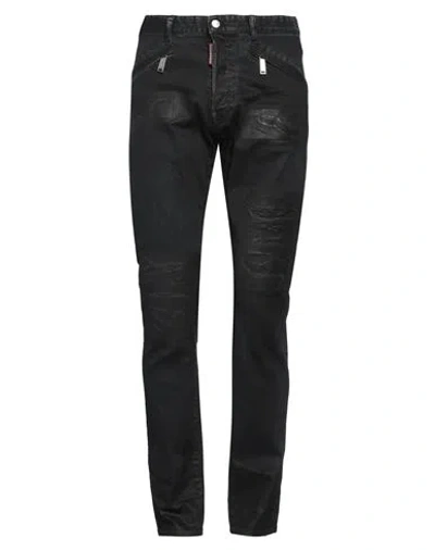 Dsquared2 Man Jeans Black Size 38 Cotton, Elastane