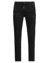 Dsquared2 Man Jeans Black Size 36 Cotton, Elastane, Polyester In Black