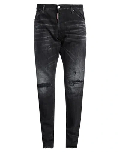 Dsquared2 Man Jeans Black Size 38 Cotton
