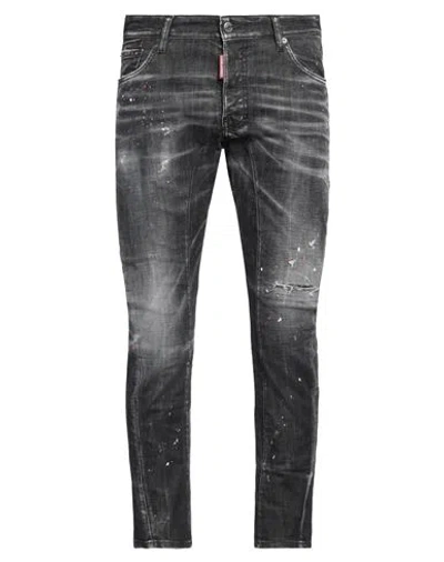 Dsquared2 Man Jeans Black Size 38 Cotton, Elastane
