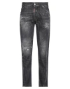 Dsquared2 Man Jeans Black Size 38 Cotton, Elastane In Black