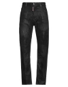 Dsquared2 Man Jeans Black Size 38 Cotton, Elastane In Black