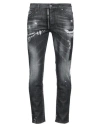 Dsquared2 Man Jeans Black Size 38 Cotton, Elastane In Black