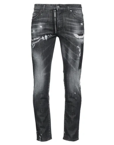 Dsquared2 Man Jeans Black Size 38 Cotton, Elastane