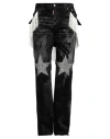 Dsquared2 Man Jeans Black Size 38 Cotton, Elastane, Glass, Calfskin In Black