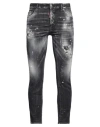 Dsquared2 Man Jeans Black Size 34 Cotton, Elastomultiester, Elastane In Black