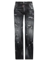 Dsquared2 Distressed Straight-leg Jeans In Black