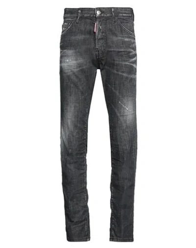 DSQUARED2 DSQUARED2 MAN JEANS BLACK SIZE 38 COTTON, ELASTANE