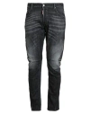 Dsquared2 Man Jeans Black Size 40 Cotton, Elastane In Black