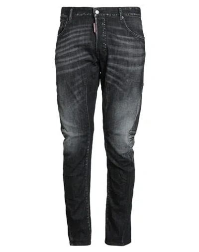 Dsquared2 Man Jeans Black Size 40 Cotton, Elastane
