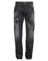 Dsquared2 Man Jeans Black Size 40 Cotton, Elastane In Black