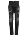 Dsquared2 Man Jeans Black Size 38 Cotton, Elastane In Black