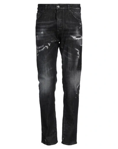 Dsquared2 Man Jeans Black Size 38 Cotton, Elastane