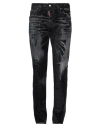 Dsquared2 Cool Gut Black Jeans With Belt Loops And Faded Effect In Denim Man In Black