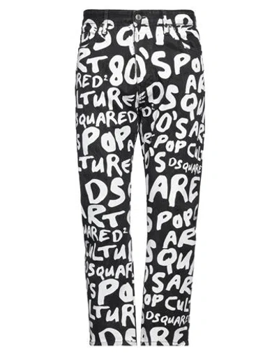 Dsquared2 Black Sprout Factory Bro Jeans In 900 Black