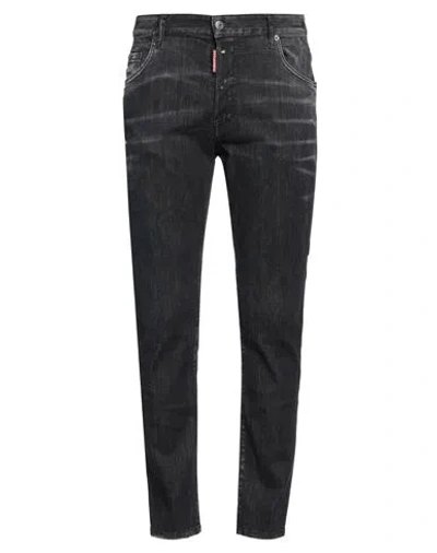 Dsquared2 Man Jeans Black Size 34 Cotton, Elastomultiester, Elastane