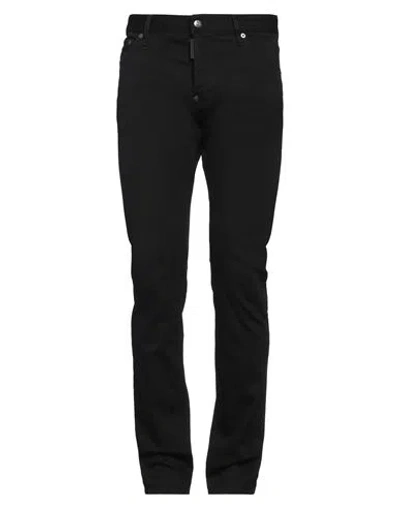 DSQUARED2 DSQUARED2 MAN JEANS BLACK SIZE 40 COTTON, ELASTOMULTIESTER, ELASTANE, CALFSKIN