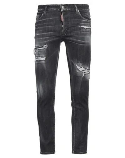 DSQUARED2 DSQUARED2 MAN JEANS BLACK SIZE 34 COTTON, ELASTOMULTIESTER, ELASTANE