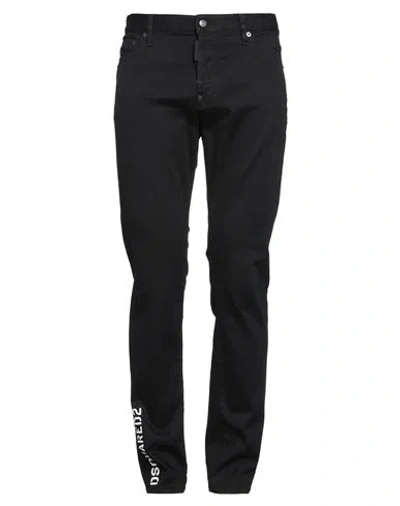 Dsquared2 Man Jeans Black Size 42 Cotton, Polyester, Elastane