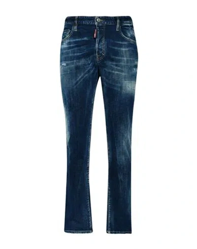 Dsquared2 Man Jeans Blue Size 28 Cotton, Elastane